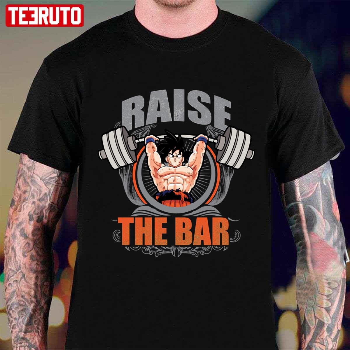 Raise The Bar Goku Spirit Bomb Barbell Dragon Ball Unisex T-shirt