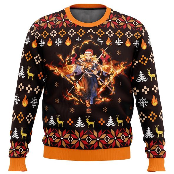 Rengoku Kyoujurou Demon Slayer Kimetsu No Yaiba AnimeUgly Sweater