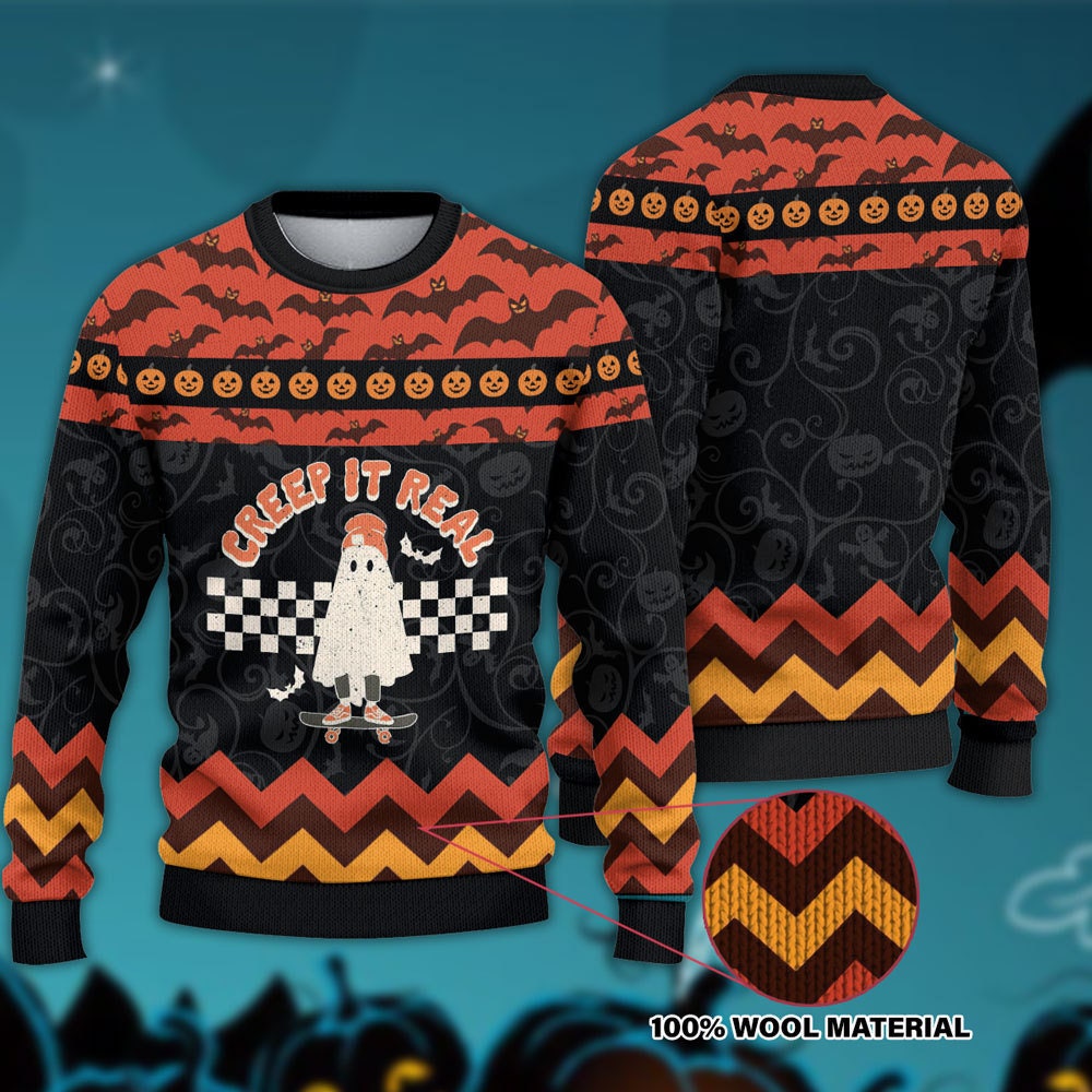 Retro Halloween Comfort Colors Ugly Sweater