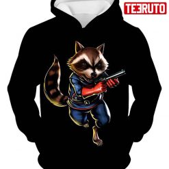 Rocket Raccoon Black Hd 3d Aop Hoodie