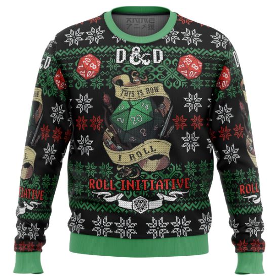 Roll Initiative Dungeons & Dragons Ugly Sweater