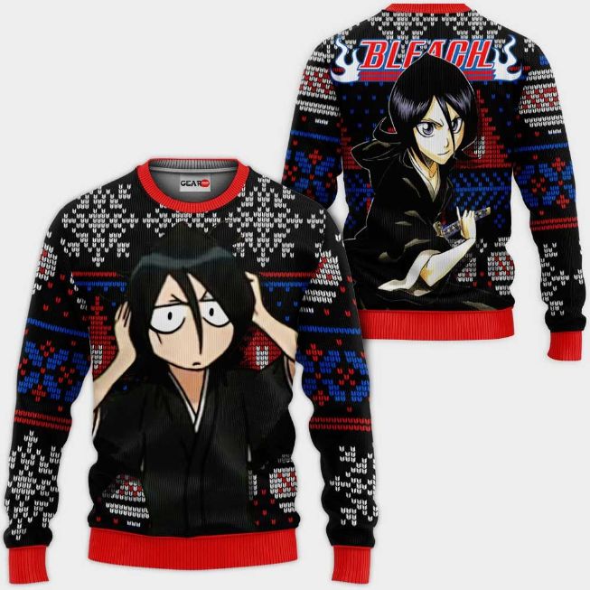 Rukia Kuchiki Anime Bl Xmas Ugly Christmas Knitted Sweater
