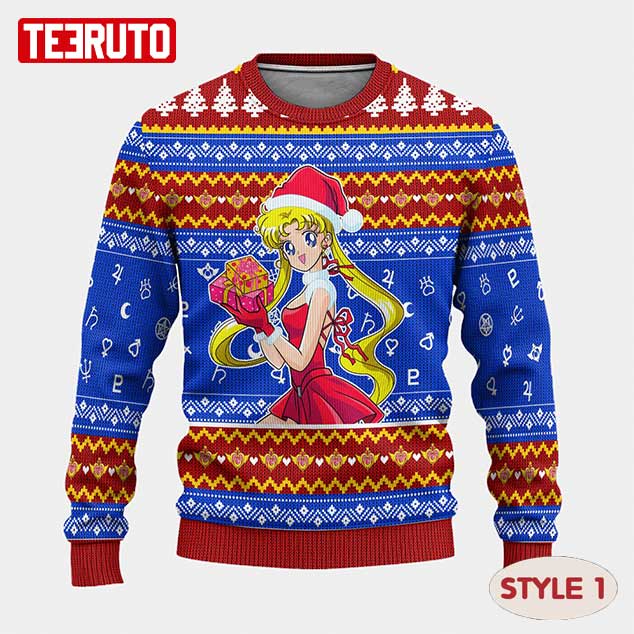 Sailor Moon Cute Manga Anime Christmas Ugly Wool Knitted Sweater Multiple Styles