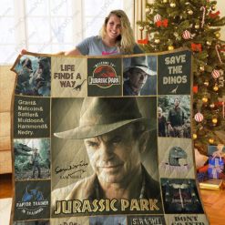 Sam Neil Jurassic Park Ver Collection Quilt Blanket