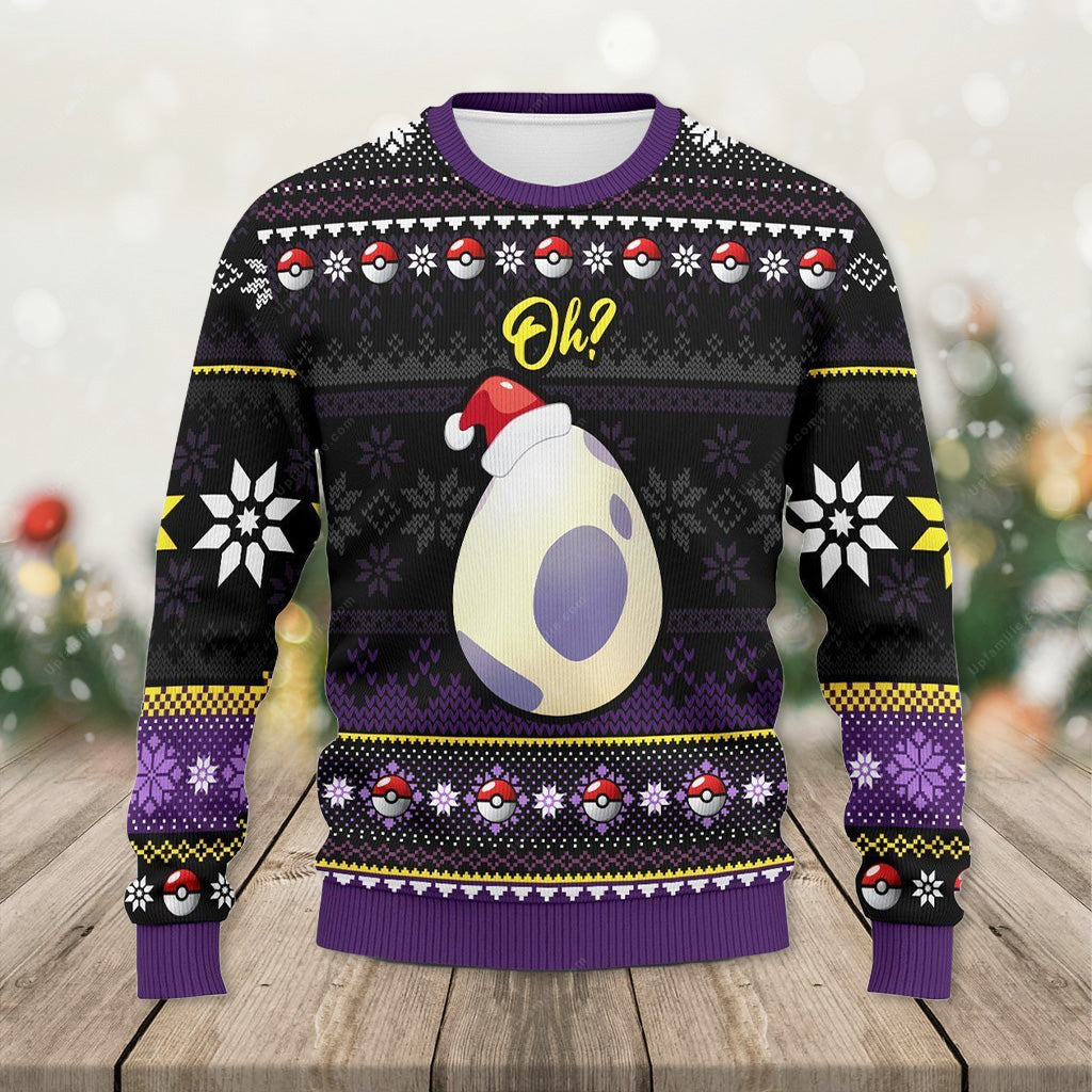 Santa Pokemon Christmas Egg Hatching Ugly Xmas Sweater