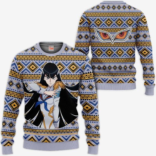 Satsuki Kiryuin Anime Kill La Kill Xmas Ugly Christmas Knitted Sweater