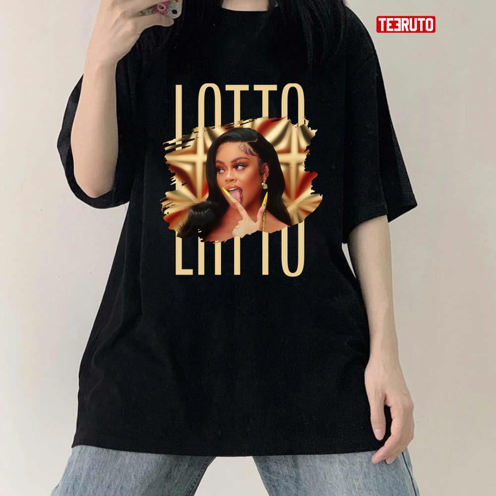 Sexy Latto Photo With Text Gold Unisex T-shirt