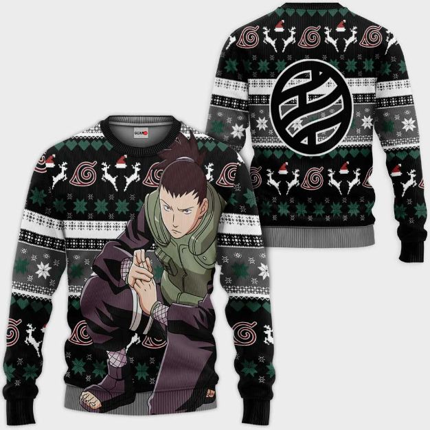 Shikamaru Nara Anime Ugly Christmas Knitted Sweater