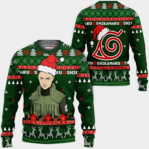 Shikamaru Nrt Anime Xmas Ugly Christmas Knitted Sweater