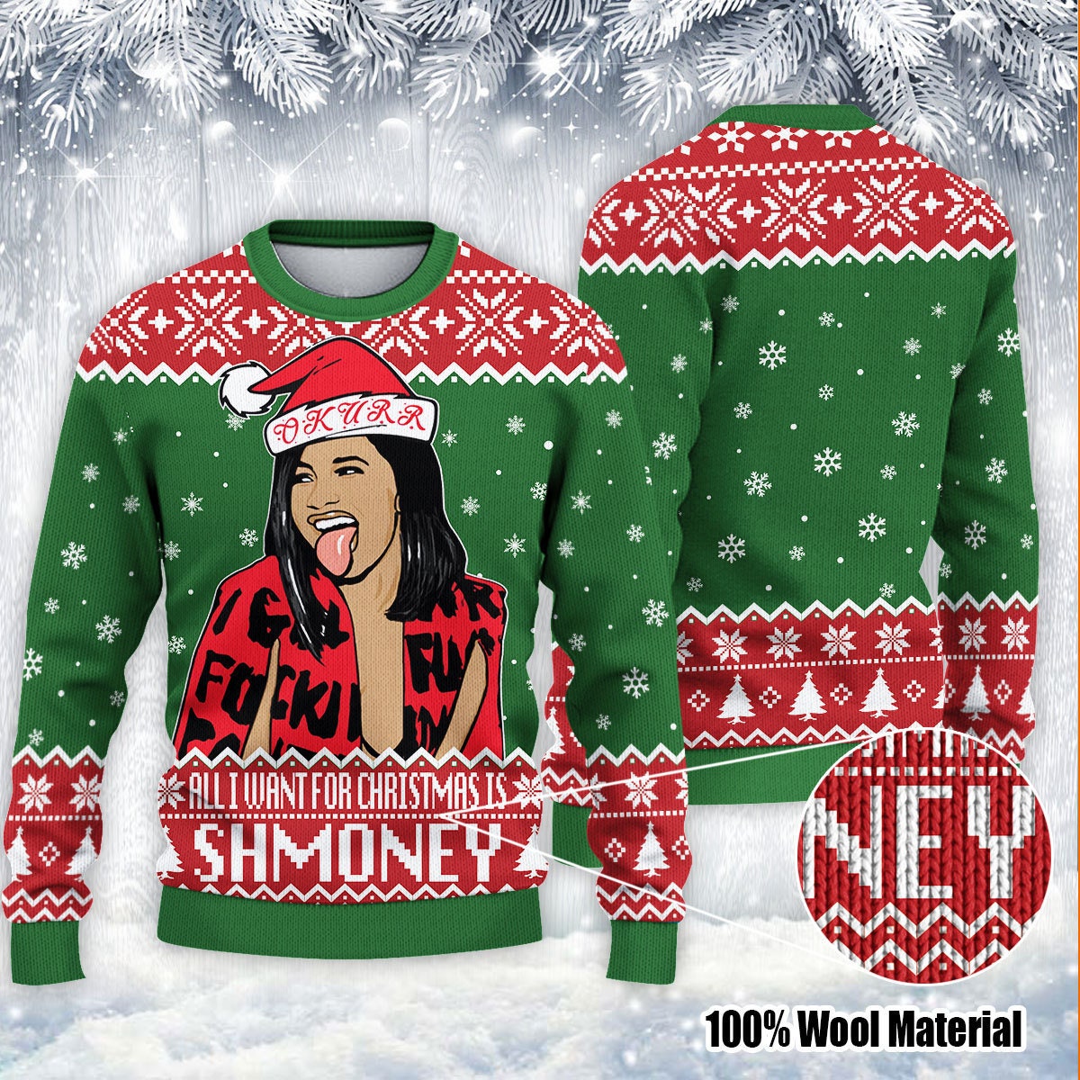 Shmoney All I Want For Christmas Is Shmoney Christmas Ugly Sweater