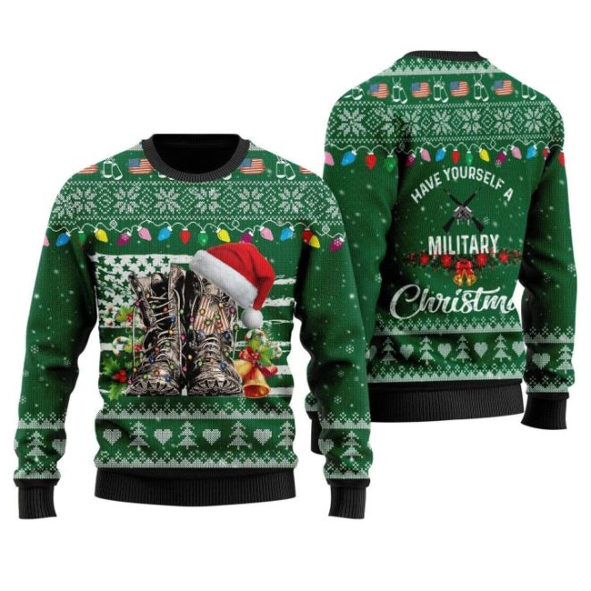 Soldiers Have Yourself A Military Christmas Ugly Xmas Wool Knitted ...