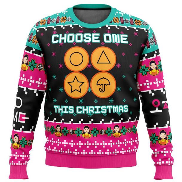 Squid Game Series Choose One Shape Ugly Sweater
