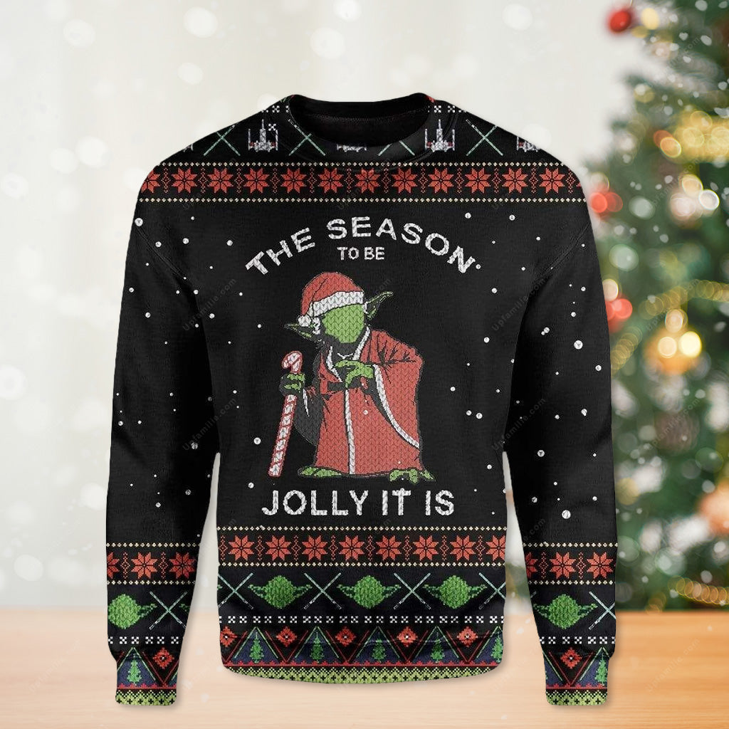 Star Wars Santa Yoda This Season To Be Jolly It Is Ugly Xmas Christmas Sweater