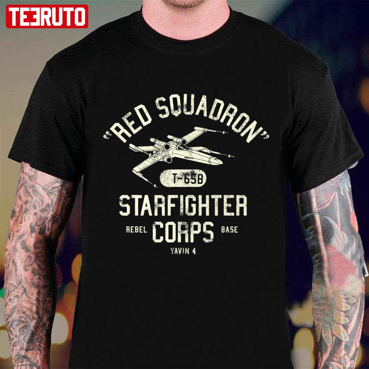 Stars Wing Red Squadron Starfighter Unisex T-shirt