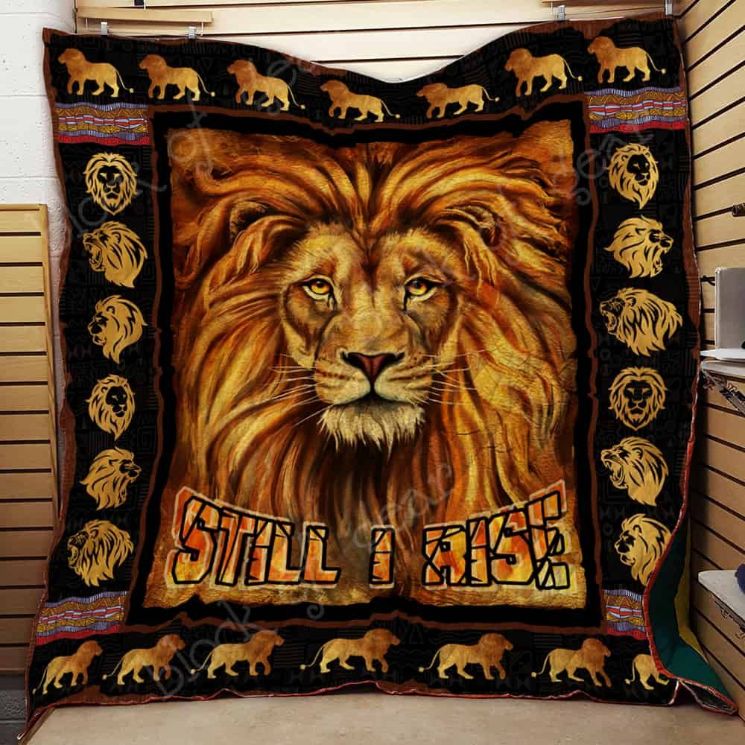 Still I Rise Lion Quilt Blanket