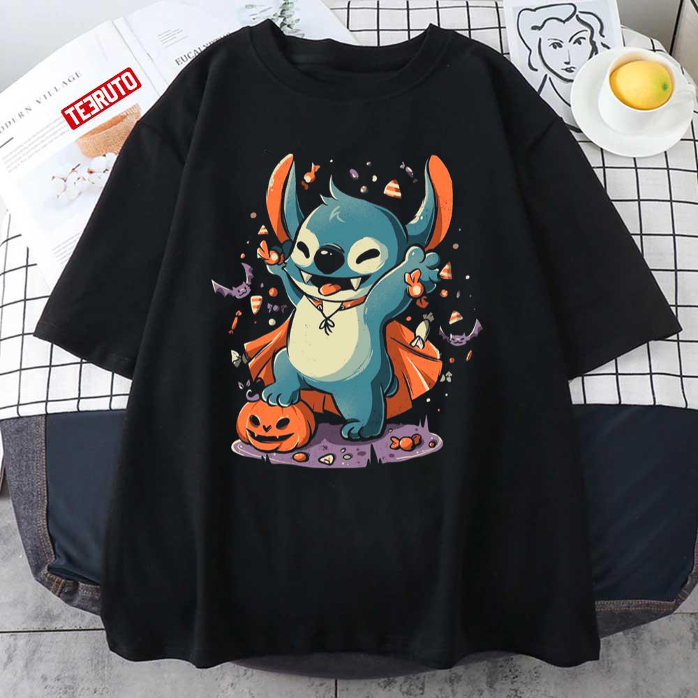 Stitch Trick Or Treat Or All Pumpkin Unisex T-shirt