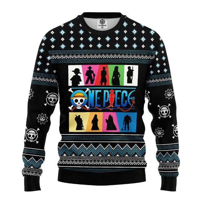 Straw Hat Team One Piece Anime Merry Xmas Ugly Christmas Sweater