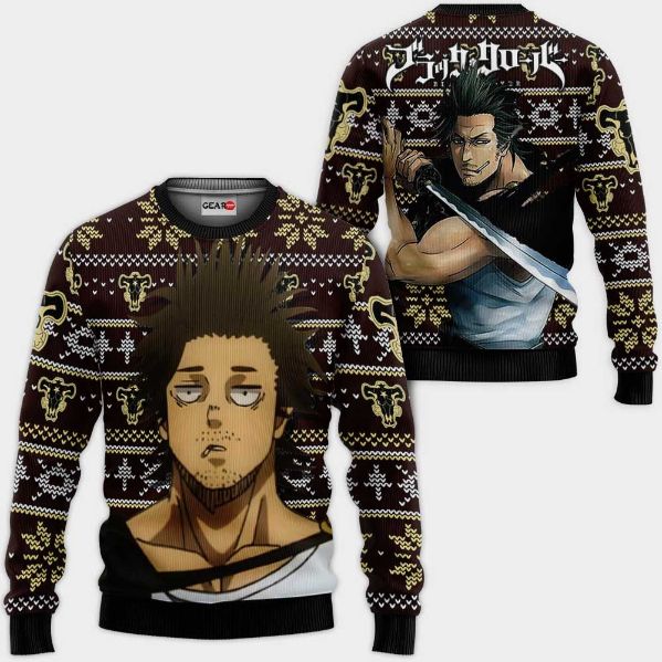 Sukehiro Yami Anime Black Clover Xmas Ugly Christmas Knitted Sweater