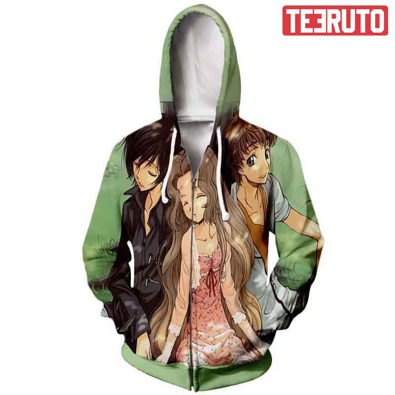 Suzaku Lelouch & Nunnally Code Geass Anime Zip Up Hoodie
