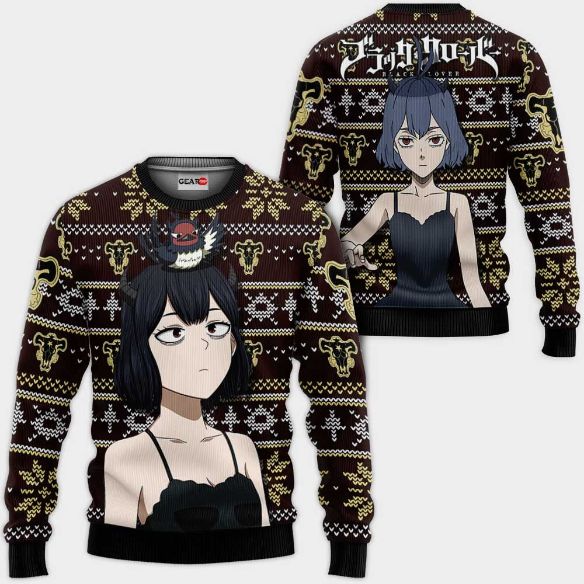 Swallowtail Secre Anime Black Clover Xmas Ugly Christmas Knitted Sweater