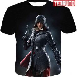 Syndicate Female Assassin Evie Frye Cool Black Game Tee 3D AOP T-Shirt