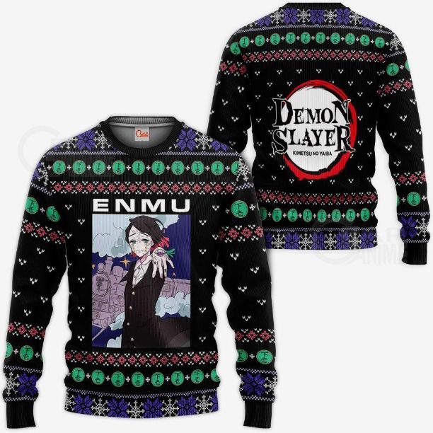 Tamio Enmu Ugly Sweater Christmas Kimetsu Anime Ugly Christmas Knitted Sweater