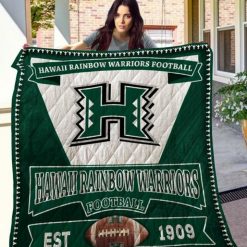 Team Football Ncaa Hawaii Rainbow Warriors Collection Collected Quilt Blanket