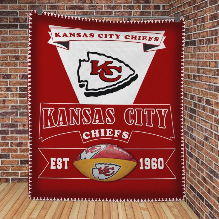 Team Kansas City Chiefs NFL Football Collection Quilt Blanket