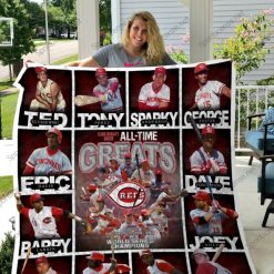 Ted Tony Dave Eric Mlb Cincinnati Reds Collected Quilt Blanket