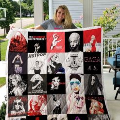 The Greatest Lady Gaga Albums Quilt Blanket