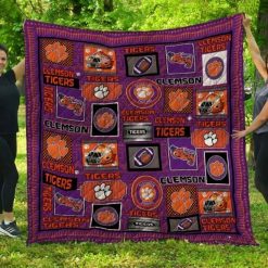 The Logo Design Ncaa Clemson Tigers Collected Collected Quilt Blanket