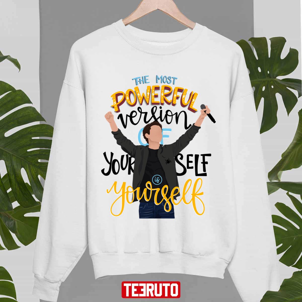 The Most Powerful Of Yourself Tom Holland’s Quote Lettering Unisex Sweatshirt