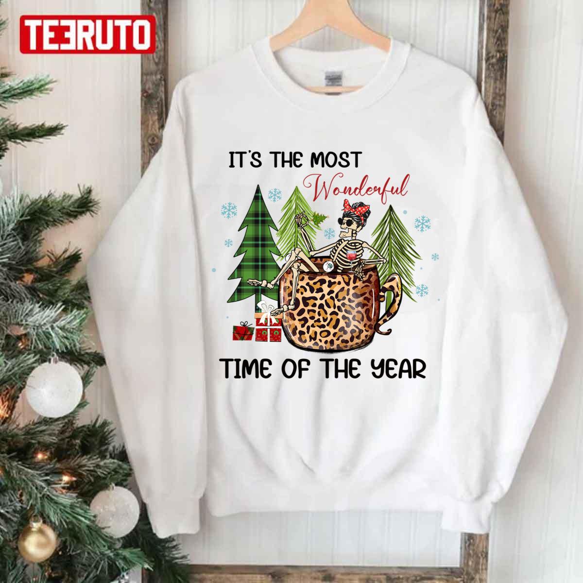 The Most Wonderful Time Christmas Patterns Unisex Sweatshirt
