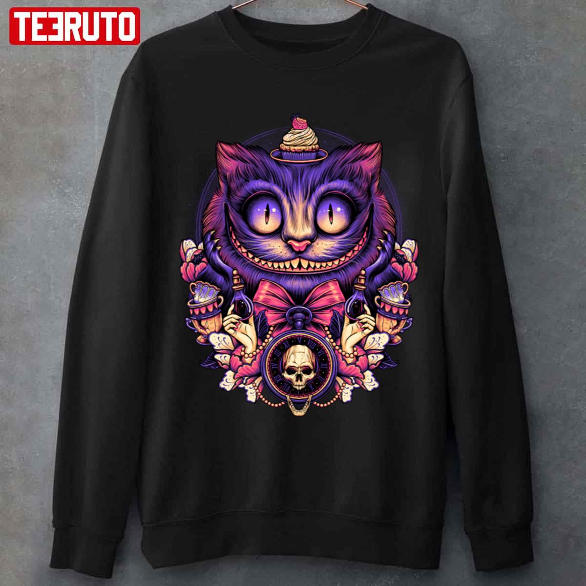 The Mysterious Smile Cat Halloween Unisex Sweatshirt