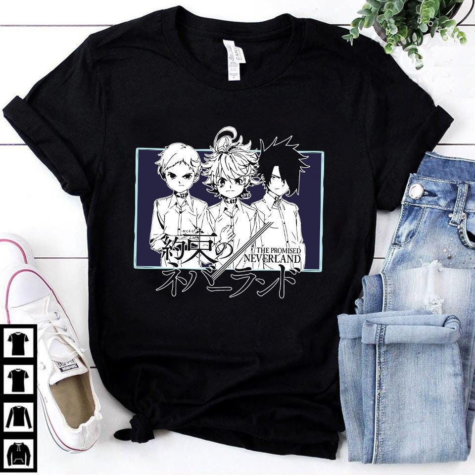 The Promised Neverland Anime Emma Ray Norman Yakusoku No Neverland Anime Unisex T-Shirt