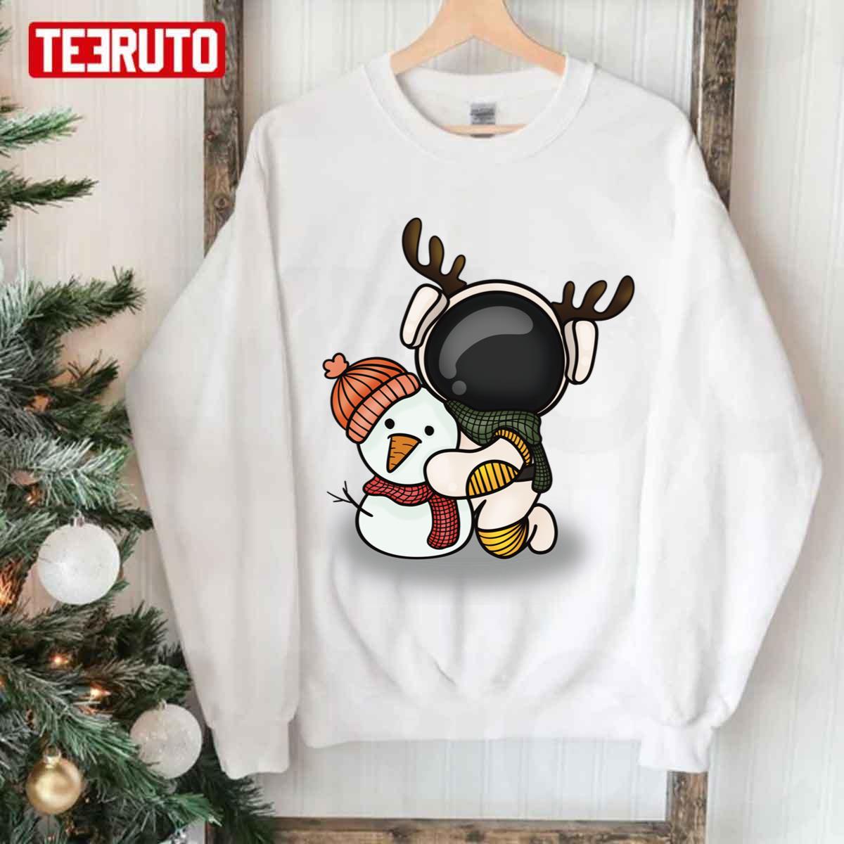 The Snowman Chritsmas Astronaut Unisex Sweatshirt