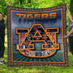The Tigers Ncaa Auburn Tigers Green Quilt Blanket