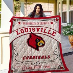 The University Of Louisville EST 1798 Ncaa Louisville Cardinals Collection Quilt Blanket