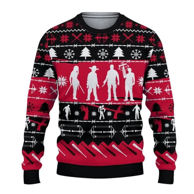 The Walking Dead Ugly Xmas Wool Knitted Sweater