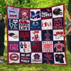 This Nurse Loves Rebels Ncaa Ole Miss Rebels Love Quilt Blanket