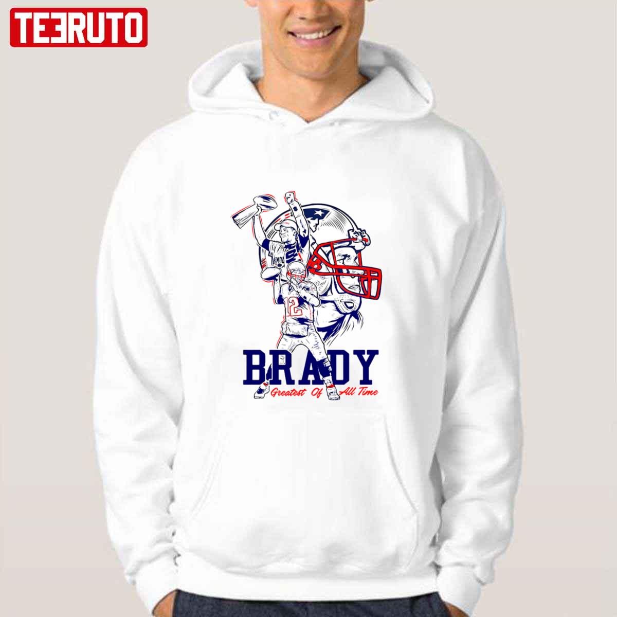 Tóm Brády Néw Énglánd Pátríóts Greatest Of All Time Bes Unisex Hoodie