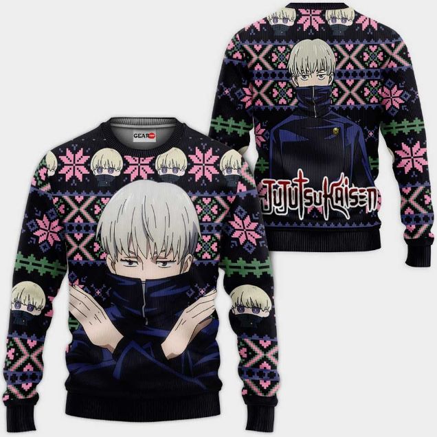 Toge Inumaki Anime Jujutsu Kaisen Xmas Ugly Christmas Knitted Sweater