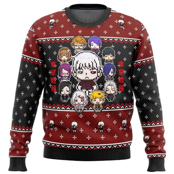 Tokyo Ghoul Anime Gifts Ugly Xmas Wool Knitted Sweater