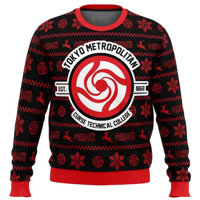 Tokyo Metropolitan Jujutsu Kaisen Anime Christmas Ugly Wool Knitted Sweater