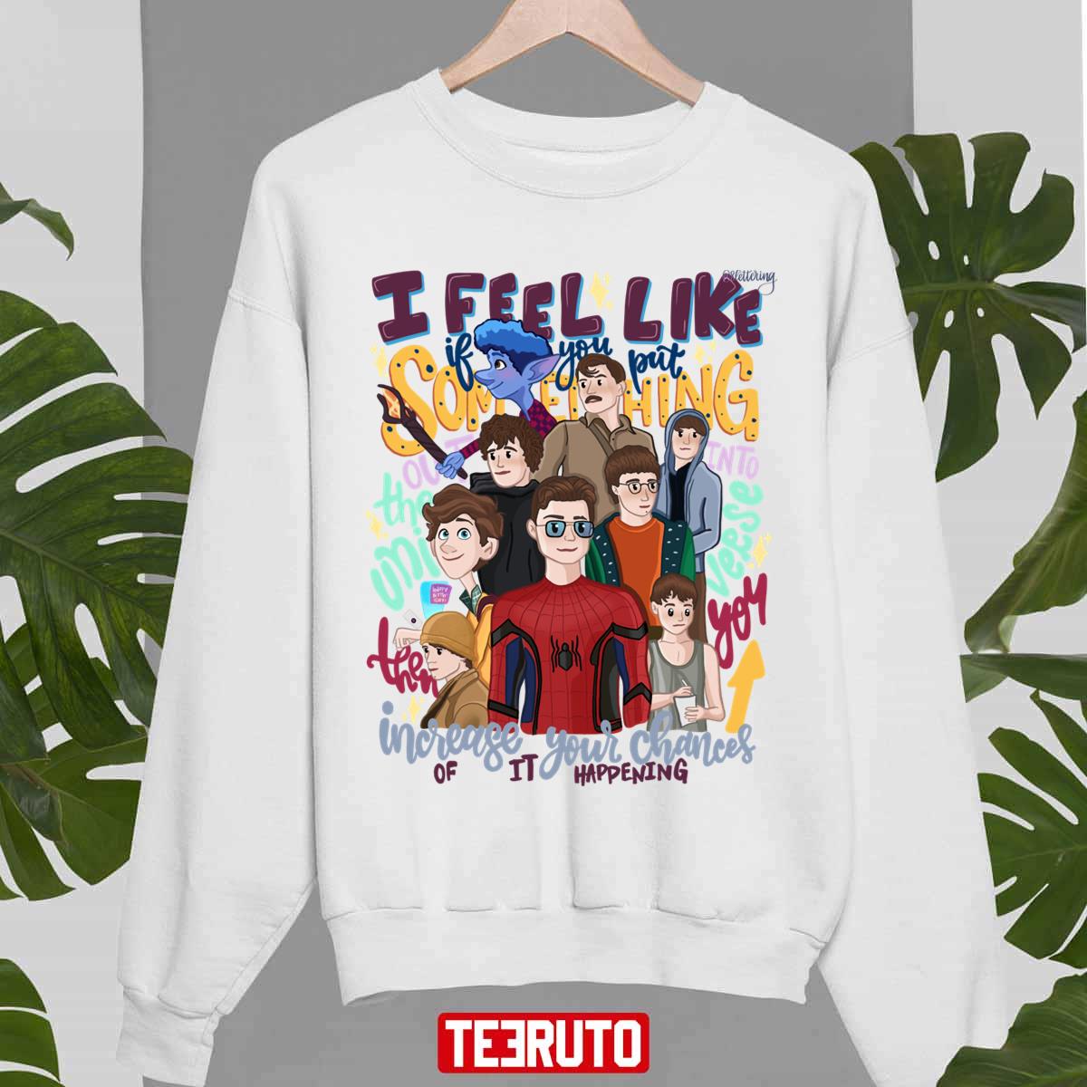 Tom Holland & Every Character He Played Lettering Unisex Sweatshirt