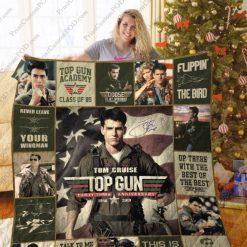 Top Gun Christmas Young Tom Cruise Quilt Blanket