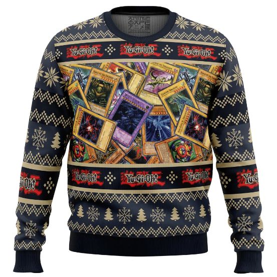 Trading Cards Yugioh Christmas Ugly Wool Knitted Sweater