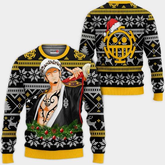 Trafalgar Law Wano One Piece Anime Xmas Ugly Christmas Knitted Sweater