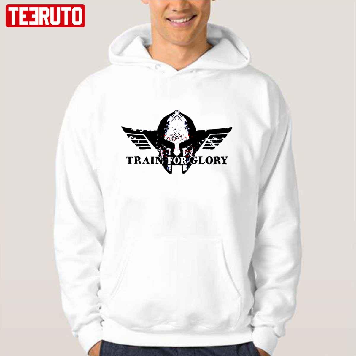 Train For Glory Sparta Workout Fitness Crossfit Powerlifting Logo Unisex Hoodie
