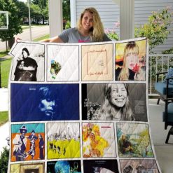 Tribute Joni Mitchell Albums Collection Quilt Blanket